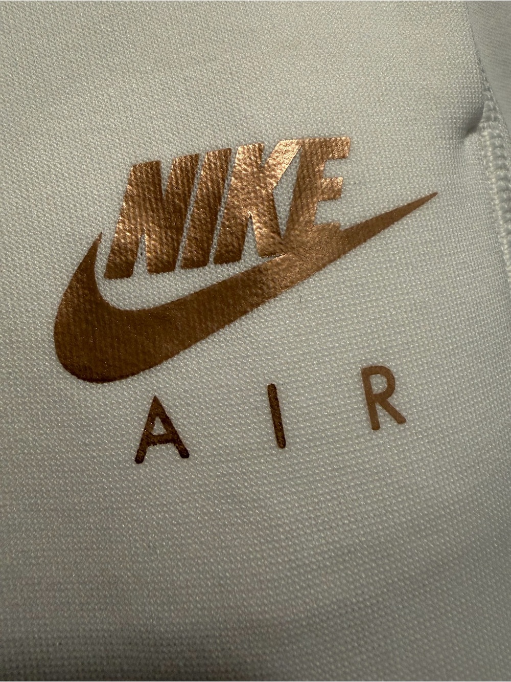 Nike Air Rally Crop Sweatshirt & Air Fleece Jogger Set White/Rose Gold Swoosh - Picture 6 of 8